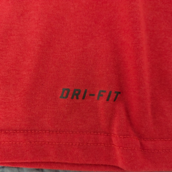 Nike Dri-Fit long-sleeved orange pullover crewneck workout top Women's Sz M - Picture 5 of 12